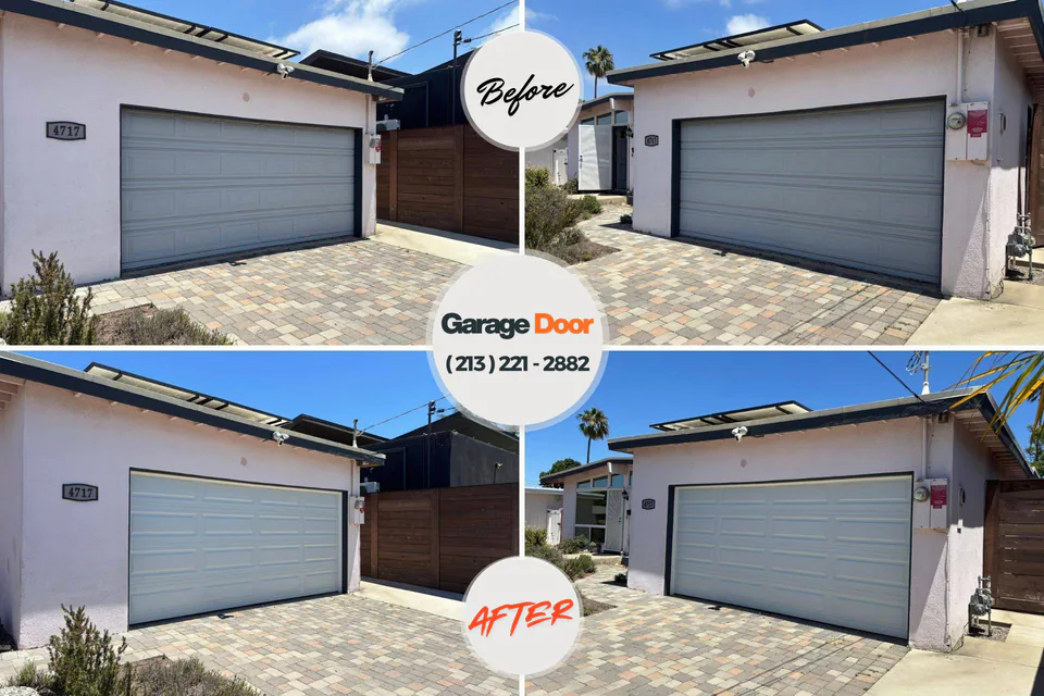 Before and after: garage door repair Hernando, MS